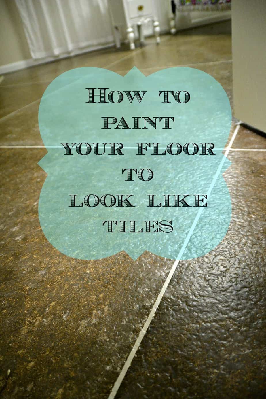 DIY Faux painted tile floor - Postcards from the Ridge