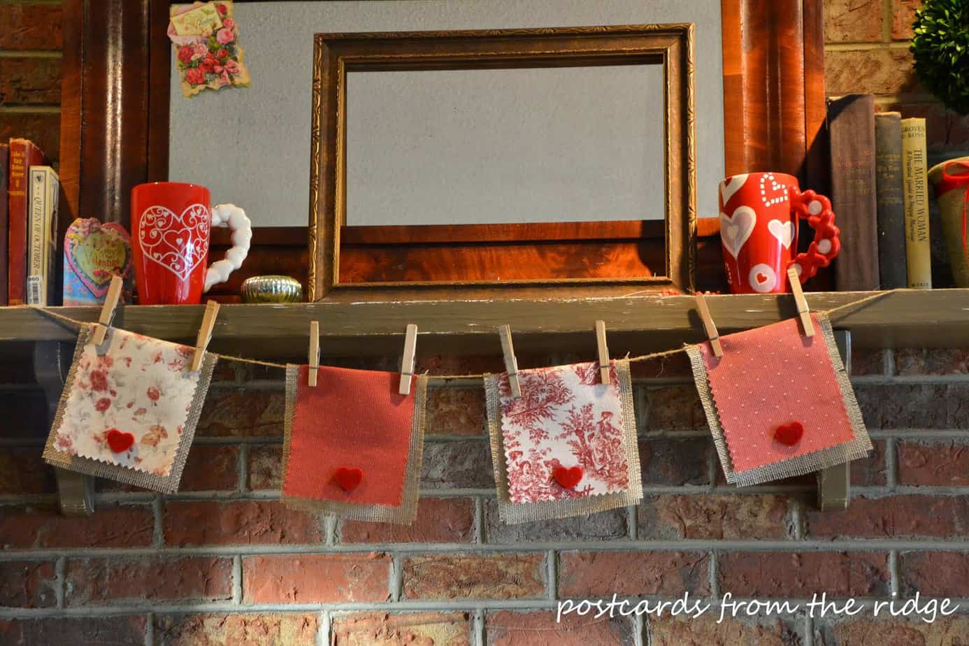 Scrappy, crafty Valentine’s banner