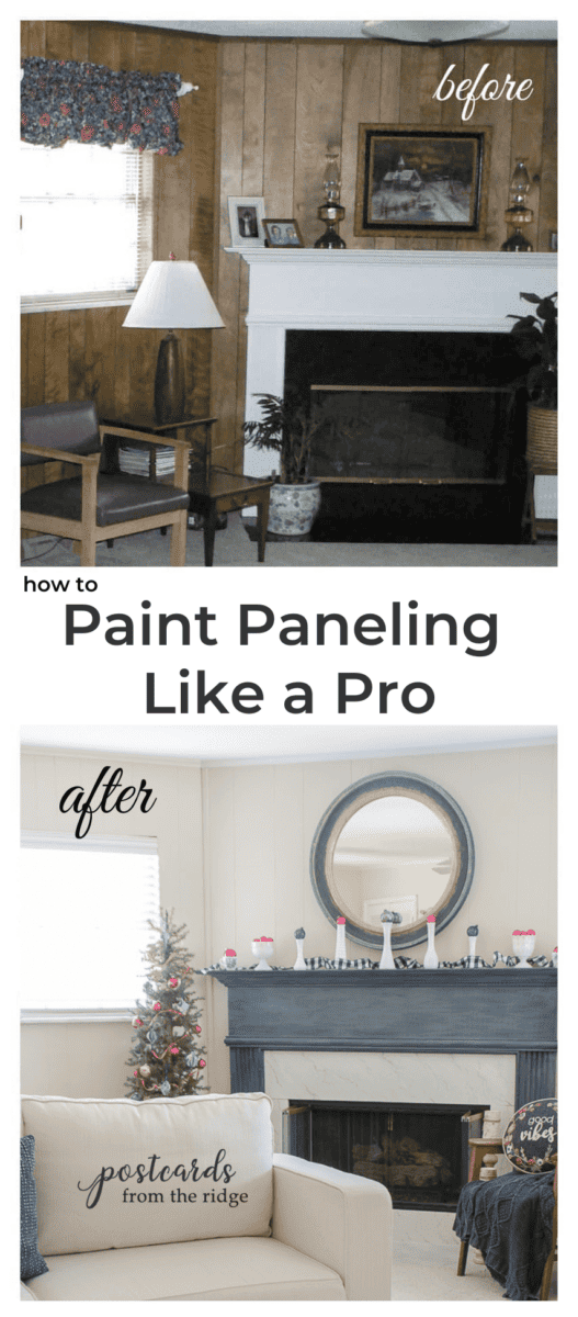 painted paneling before and after