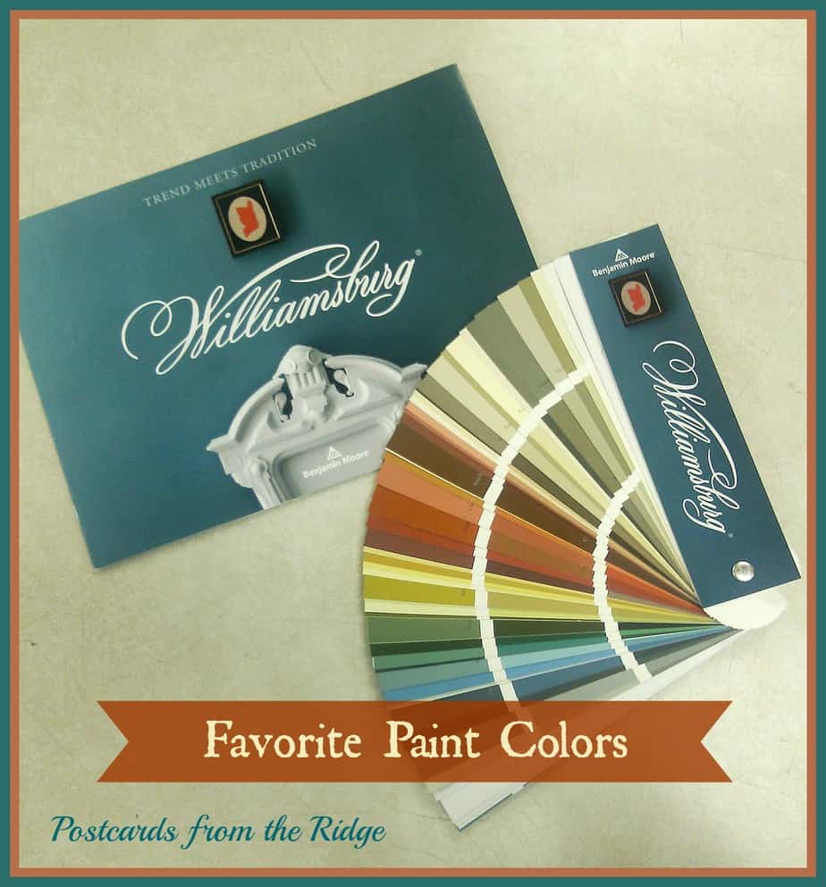 Favorite Paint Colors ~  The New Williamsburg Collection from Benjamin Moore