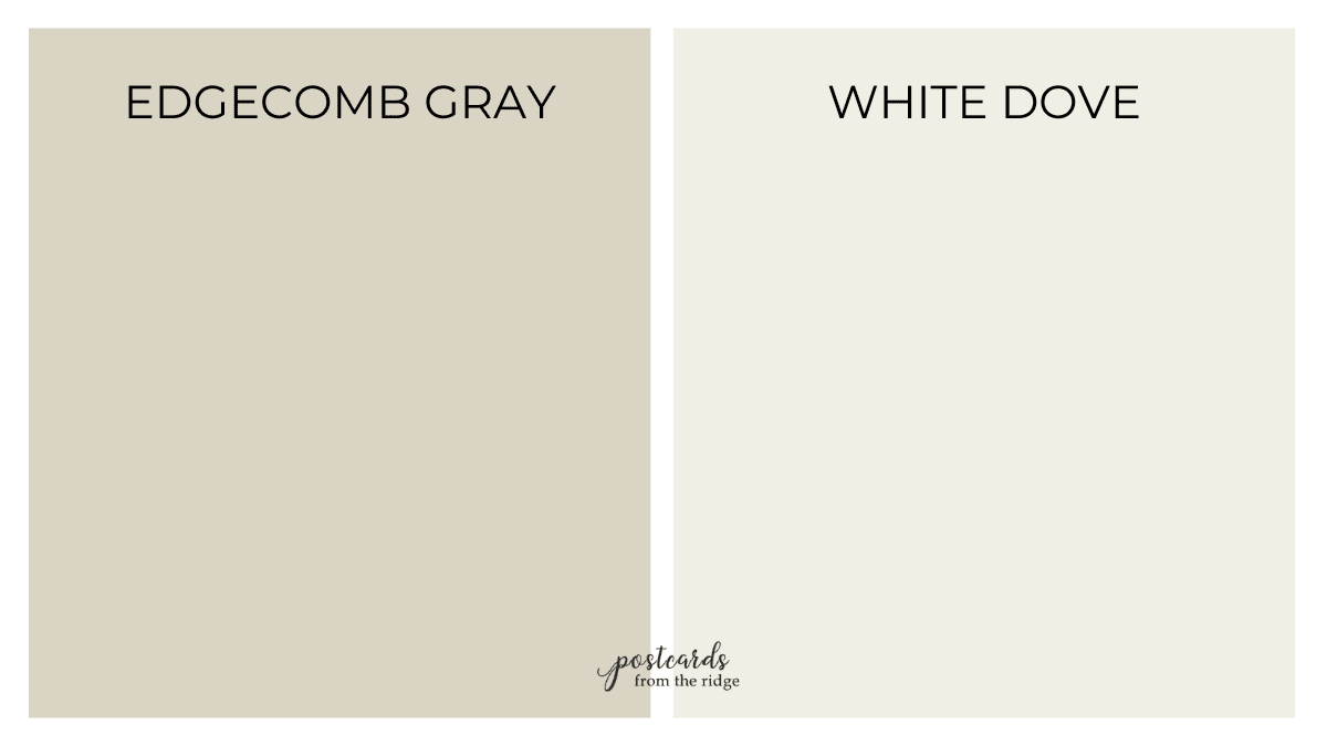 edgecomb gray vs white dove