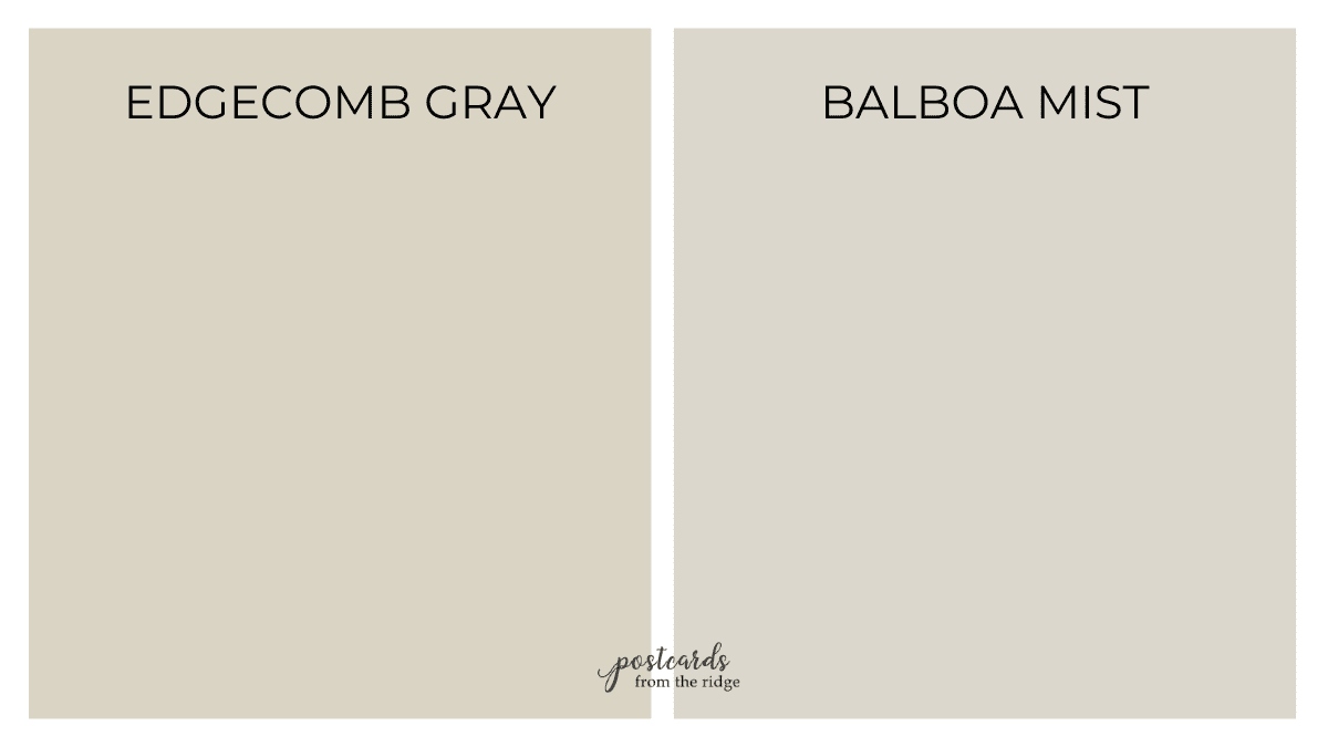 edgecomb gray compared to balboa mist