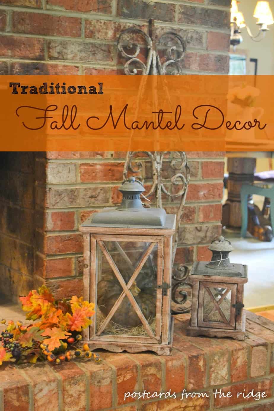 Fall Mantel Decor ~ Traditional Version