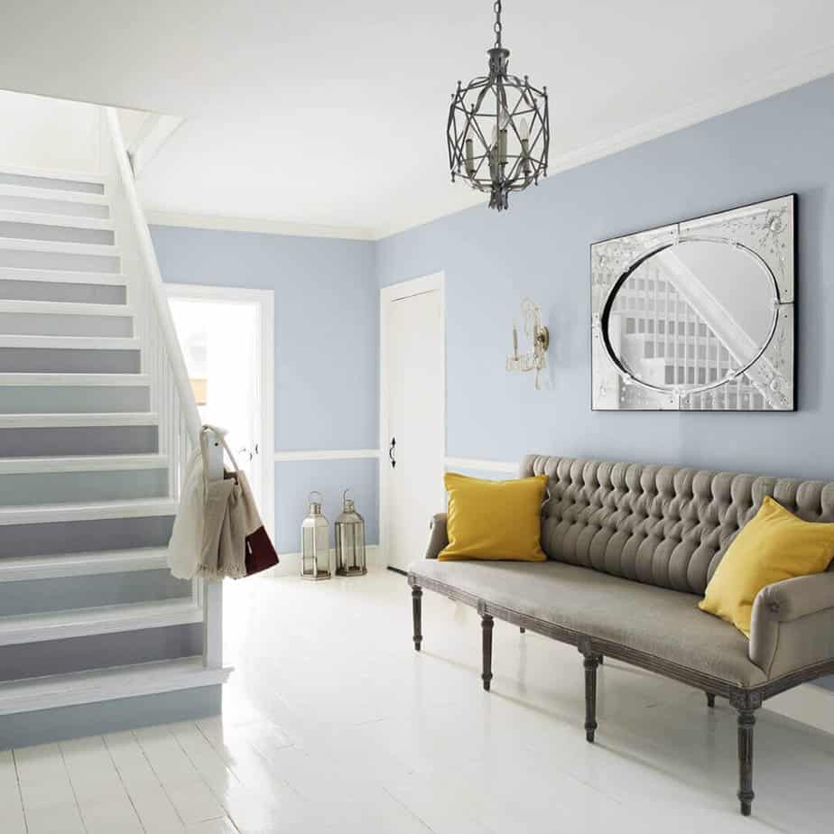 benjamin moore feather gray entry