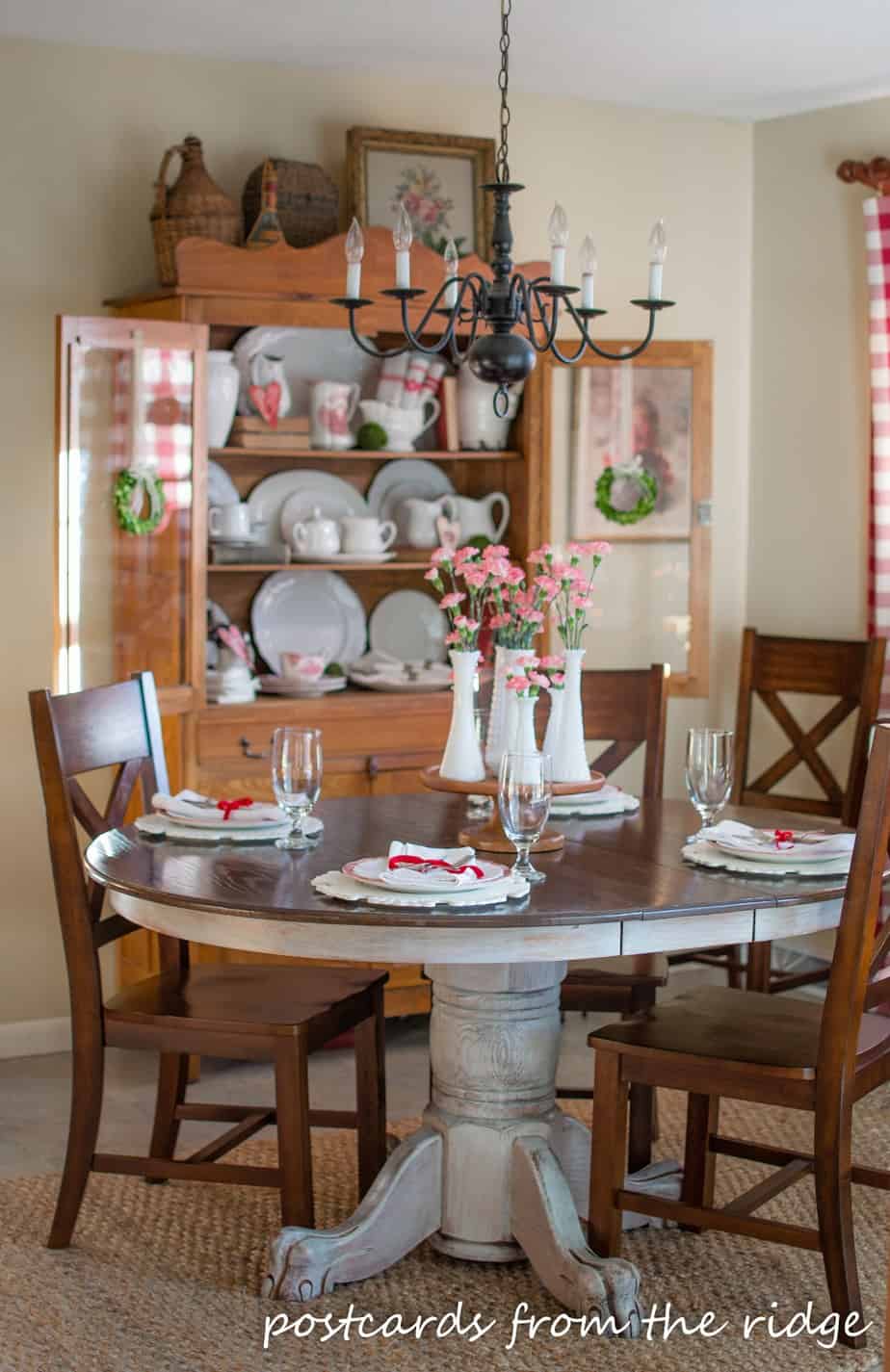 Refinished oak best sale table and chairs