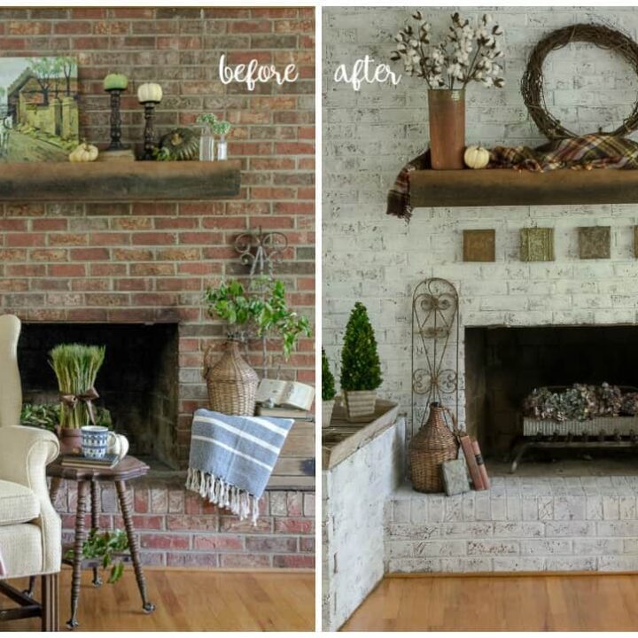 How To Paint a Brick Fireplace