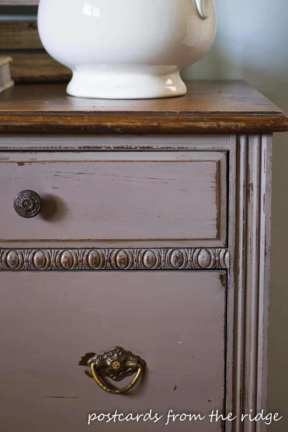 two tone dresser makeover