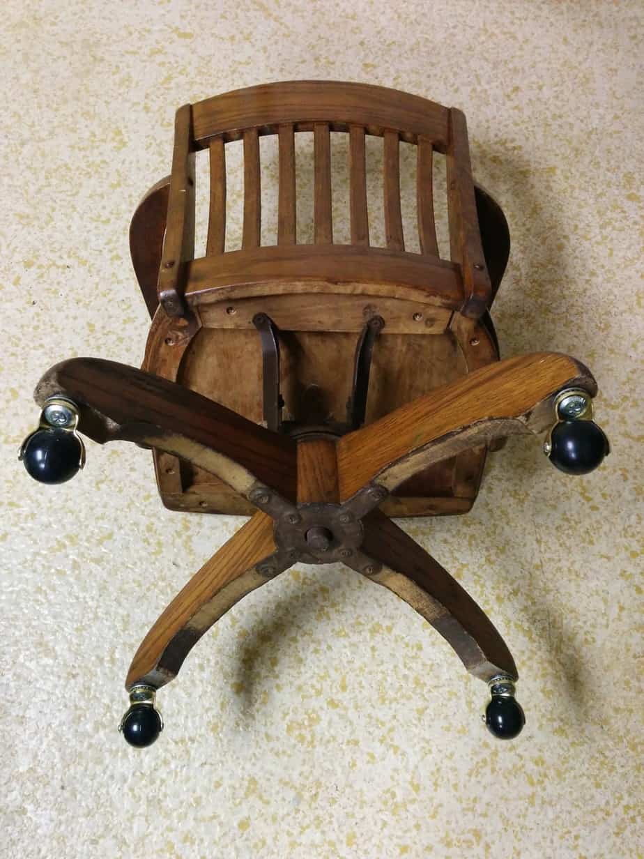 Old wooden best sale desk chair