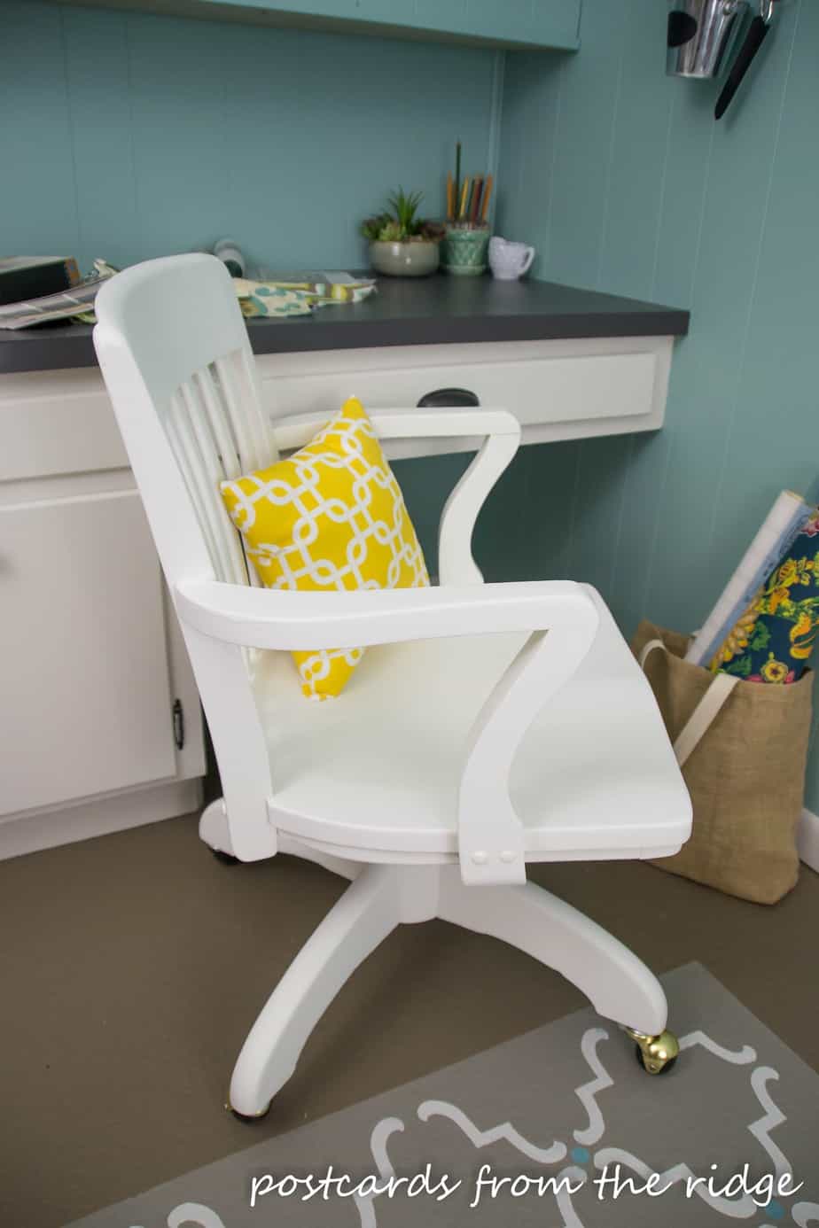 White wood office discount chair