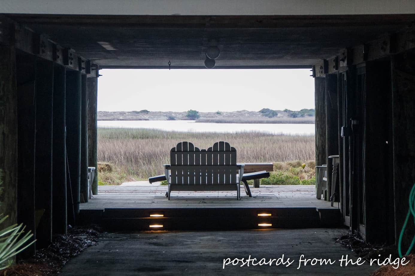 Lovely spot overlooking the marsh at Kiawah Island, SC. Postcards from the Ridge.
