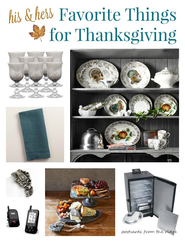 His and Hers Favorite Things for Thanksgiving