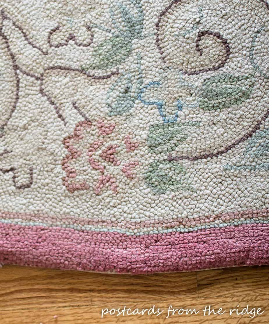 vintage hooked area rug