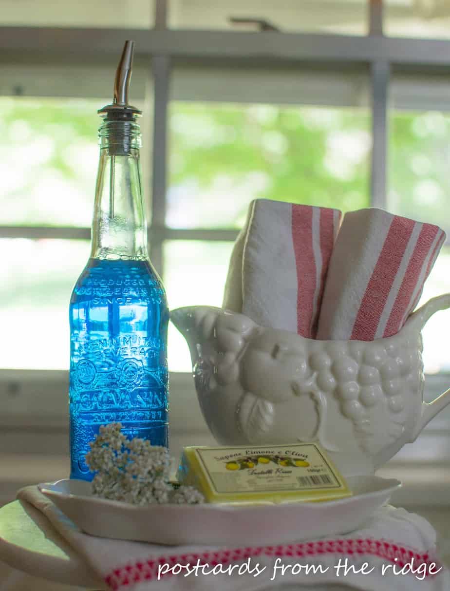 DIY Etched Wine Bottle Dish Soap Dispenser