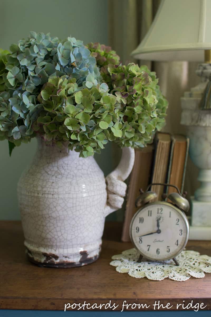 These gorgeous hydrangeas dried just as beautiful. I never knew how easy it was to dry them.