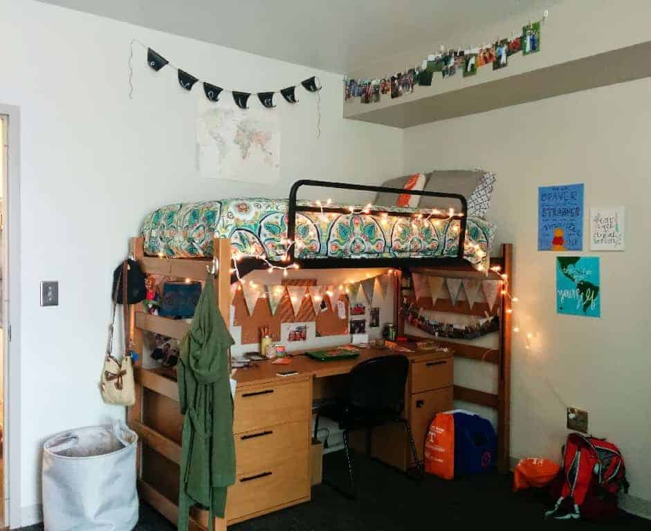 dorm room essentials bedding and storage