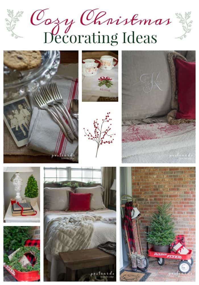 Lots of great ways to add cozy Christmas touches to your home.