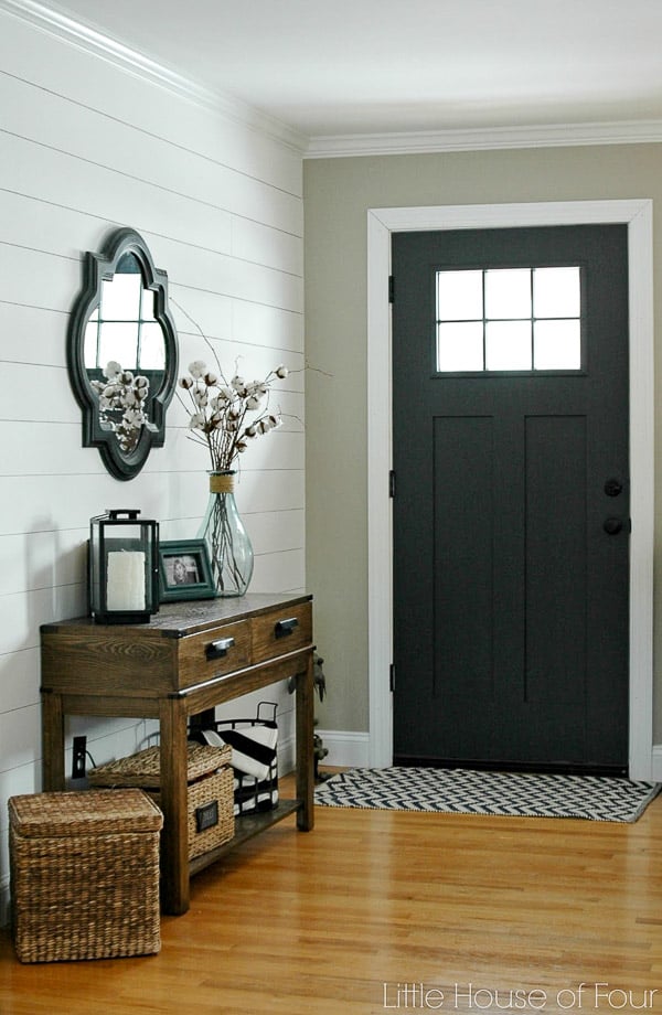 dark gray painted interior door
