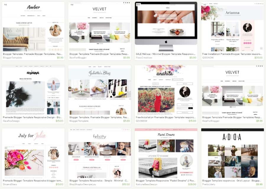 Responsive designer blogger template