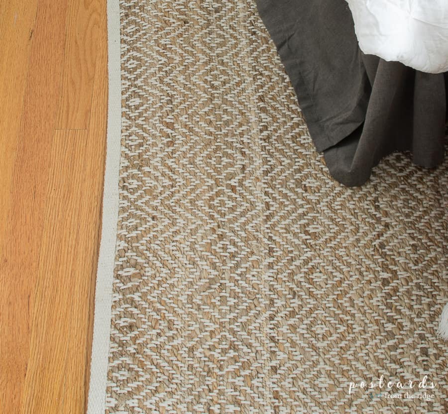 This jute and cotton rug is perfect for coordinating with so many different styles. 