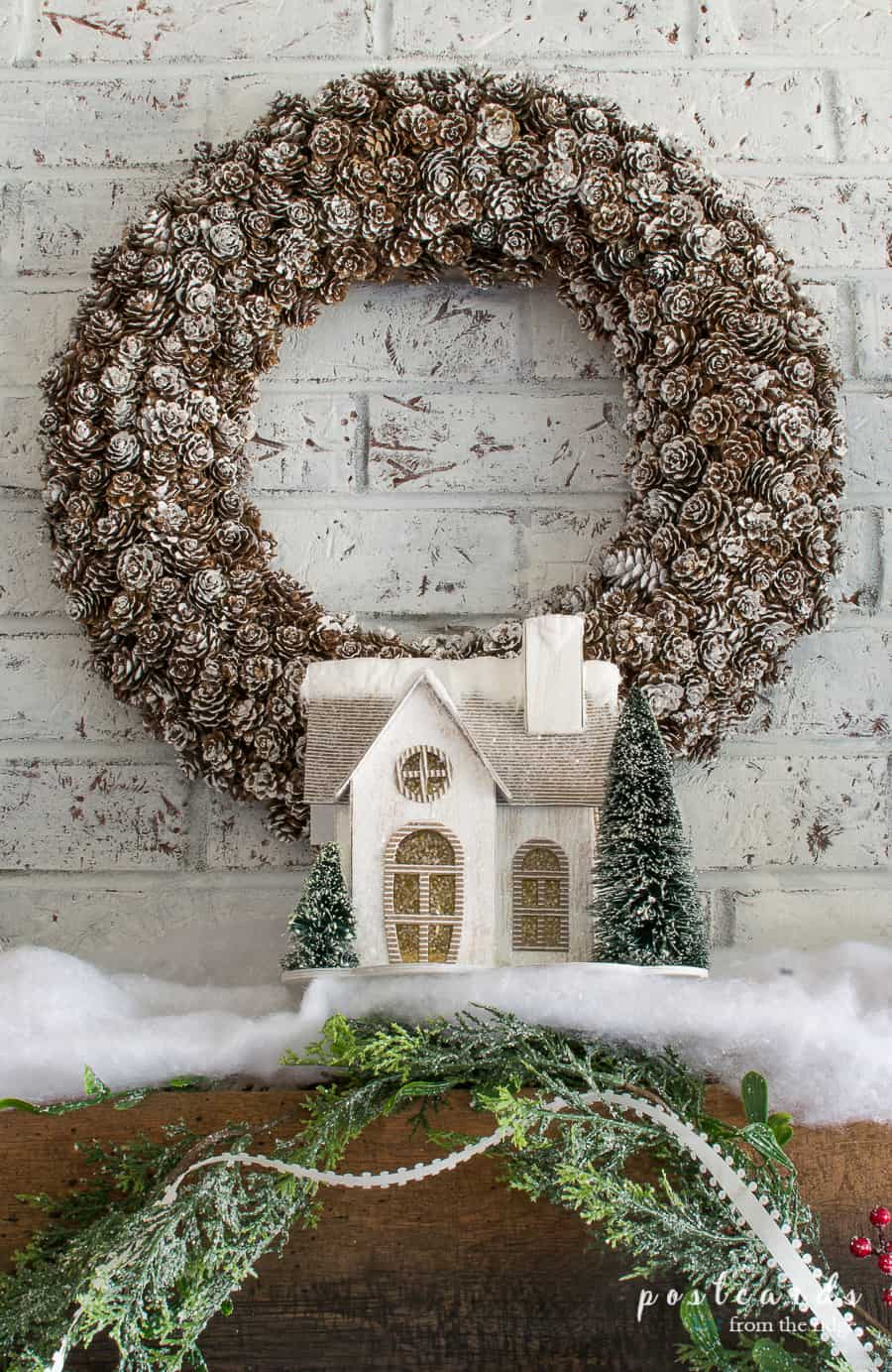  Snowy Christmas Mantel and Tree Decor