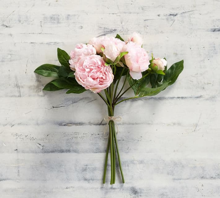 pink faux peony bouquet