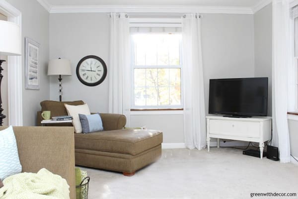 Sherwin Williams Agreeable Gray living room
