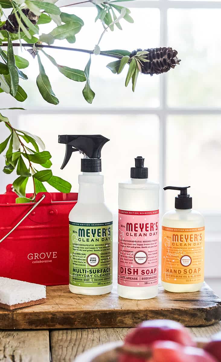 mrs meyer's holiday scents with red caddy free