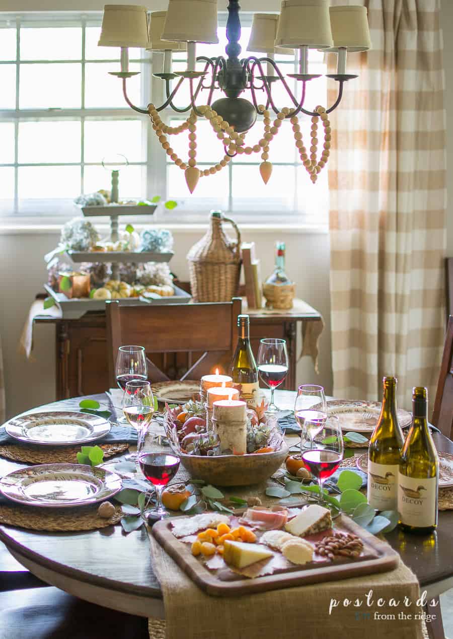 Simple, Natural Thanksgiving Tablescape and Tips for Prepping for the gathering