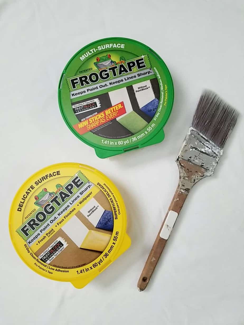 Frogtape and paint brush