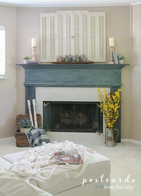 How to paint your mantel and get clean paint lines Postcards