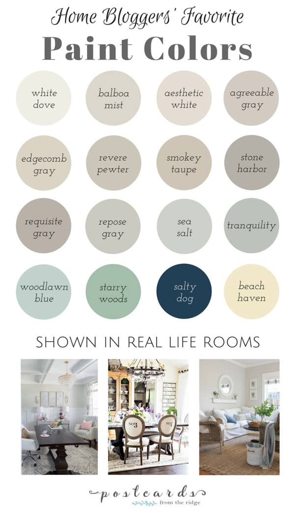 blogger's favorite paint colors