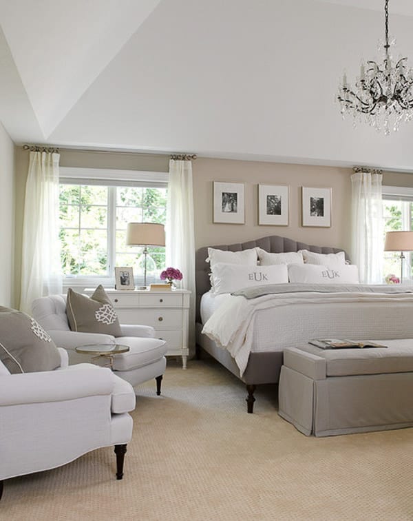 pretty bedroom with Sherwin Williams Agreeable Gray Walls