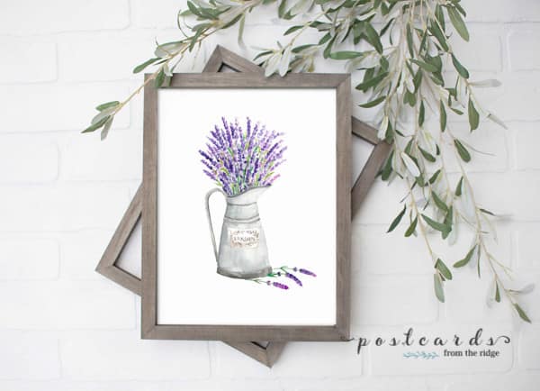 Watercolor Lavender Free Printable Art