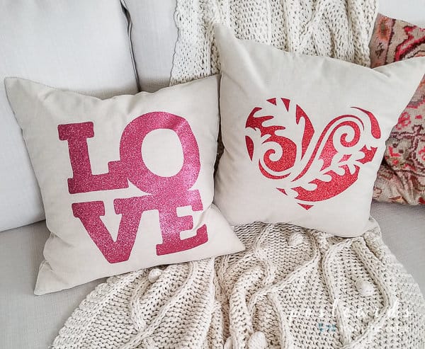 diy pillows with cricut iron on designs