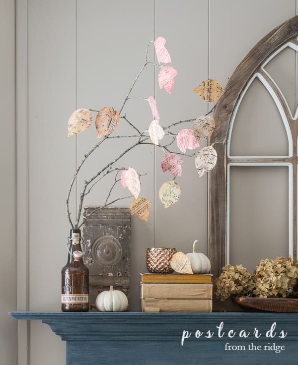 diy watercolor paper leaves