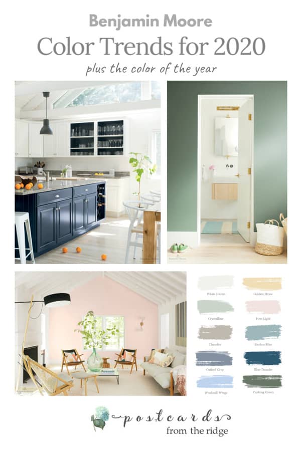 Benjamin Moore paint color trends for 2020