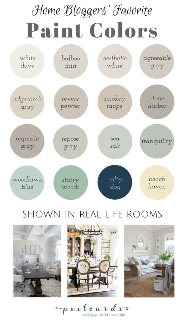 16 Popular Paint Colors From Your Favorite Home Bloggers