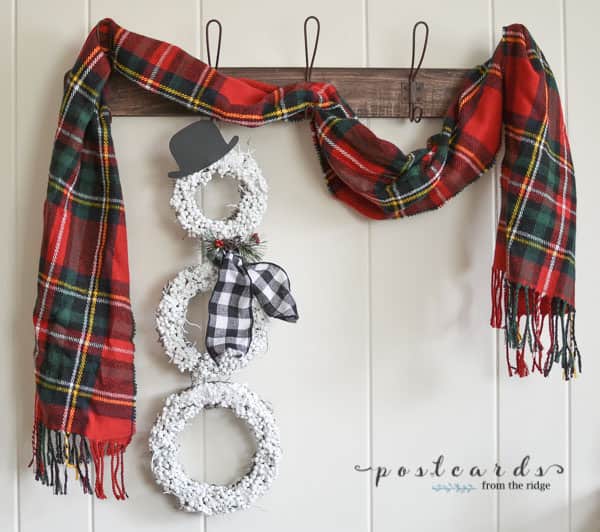 Easy DIY Snowman Wreath