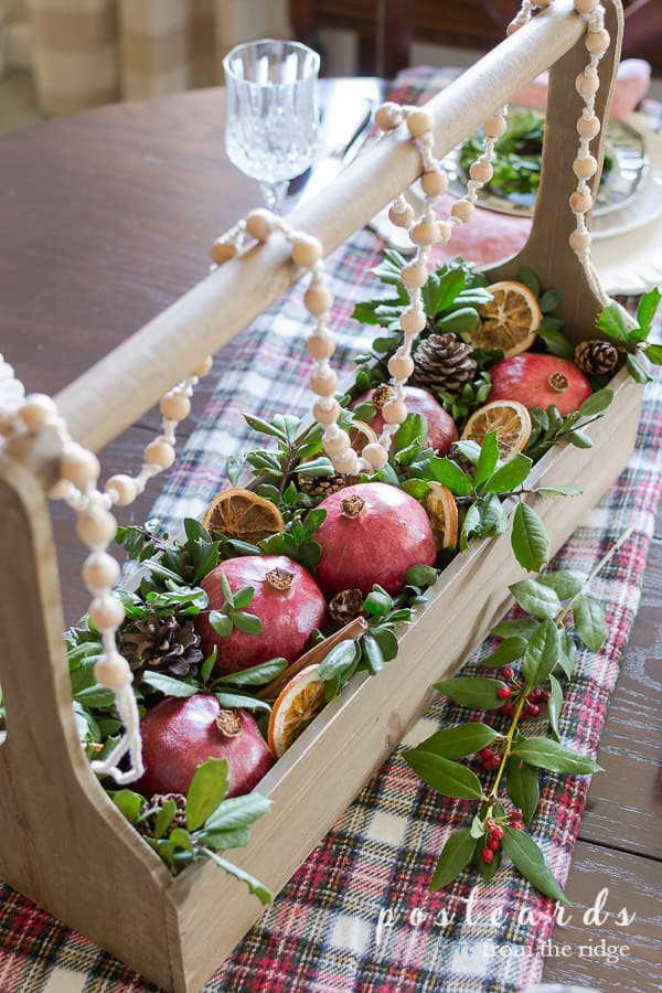 Thrifted Wooden Toolbox Centerpiece