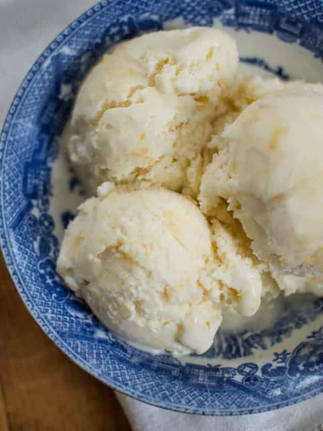 homemade peach ice cream made with cuisinart ice cream maker