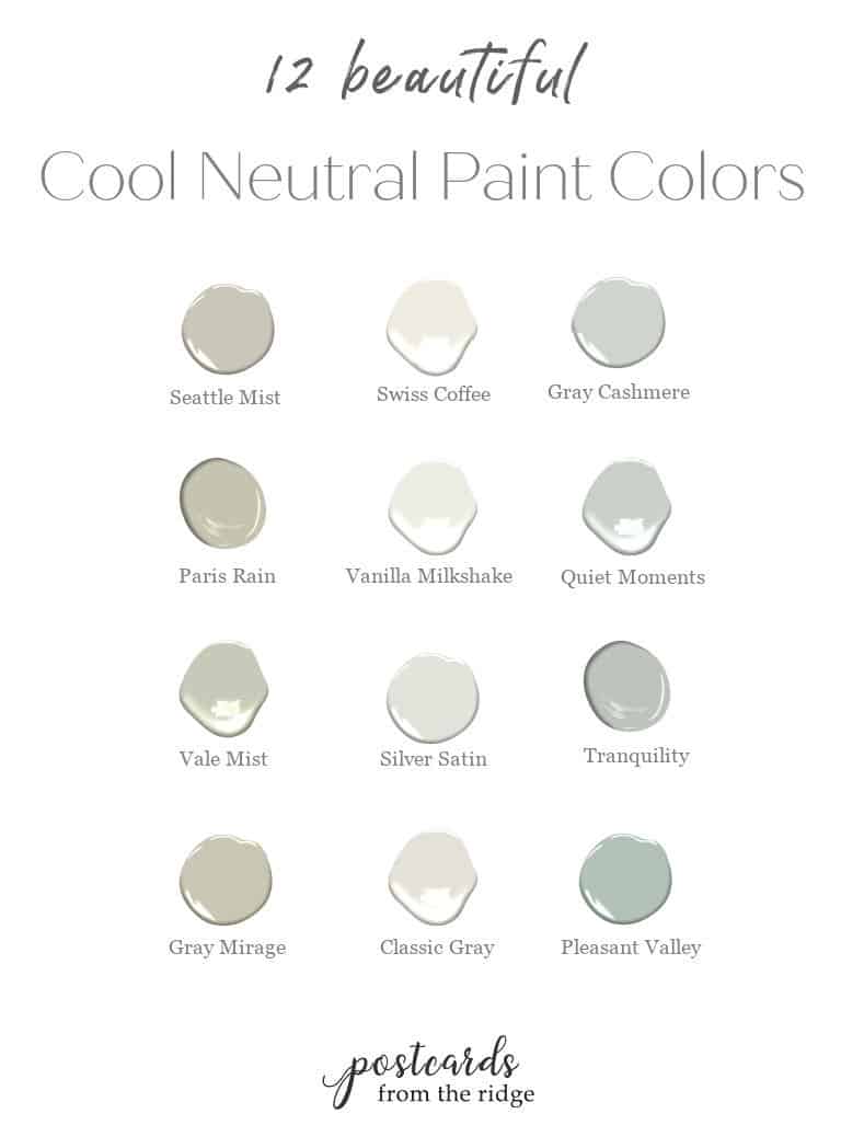 Designers' Favorite Cool Neutral Paint Colors Postcards from the Ridge