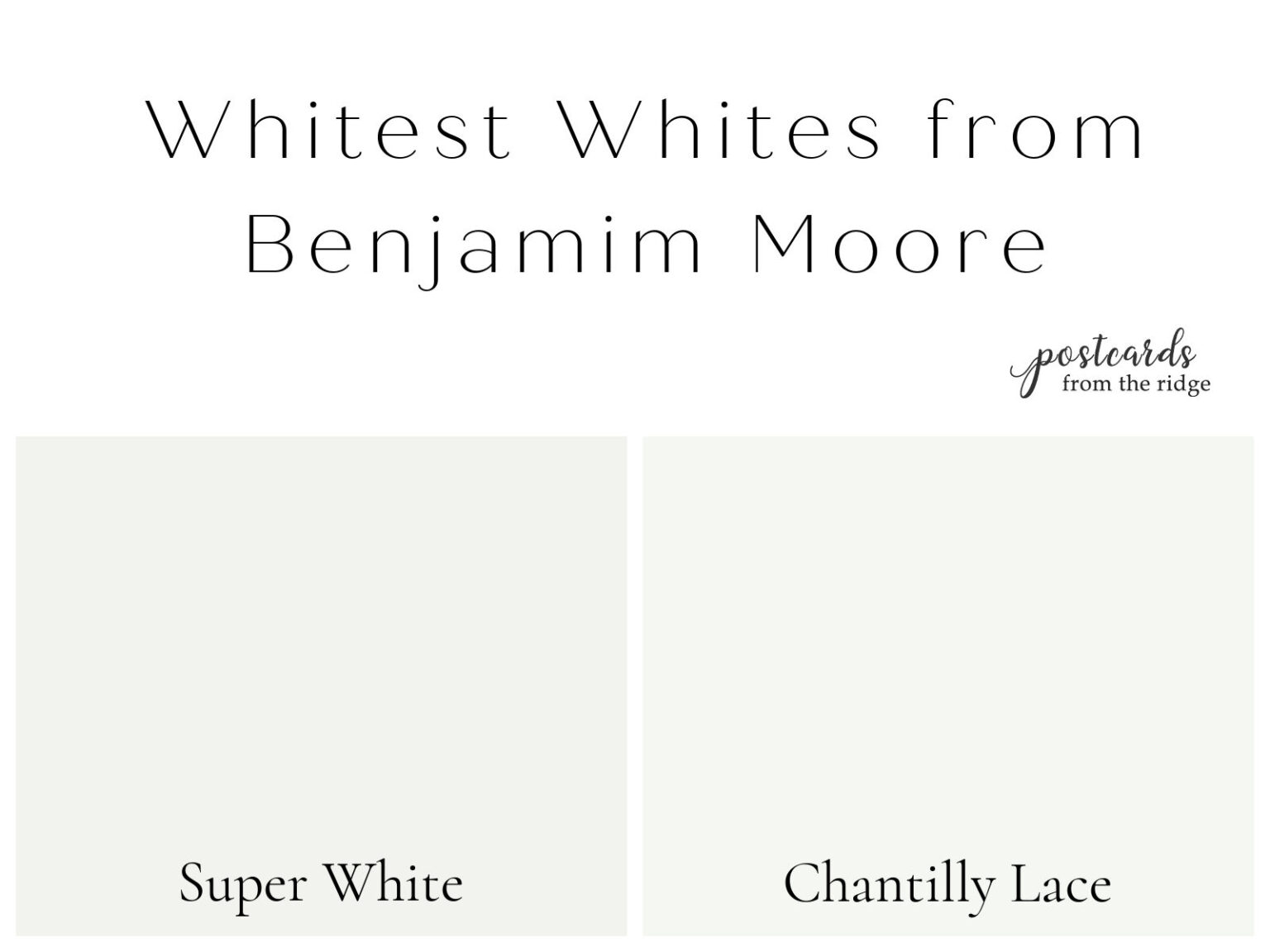 Best Benjamin Moore White Paints for Every Home Postcards from the Ridge