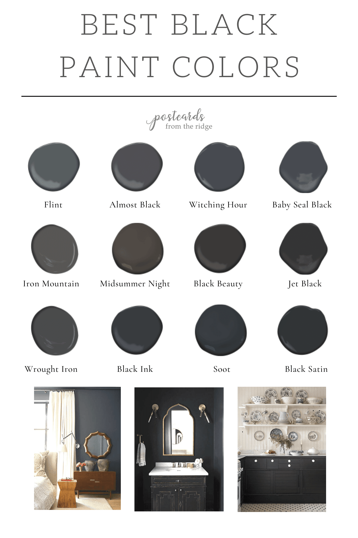 Benjamin Moore Black Wall Paint Colors Postcards from the Ridge