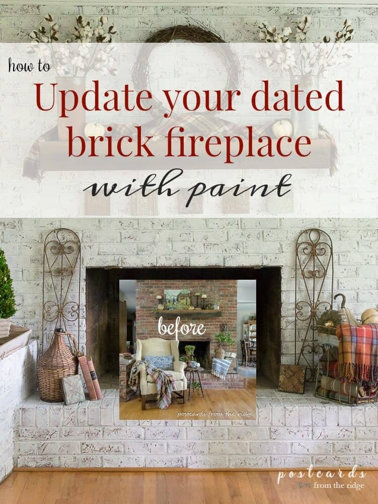 how to paint a brick fireplace