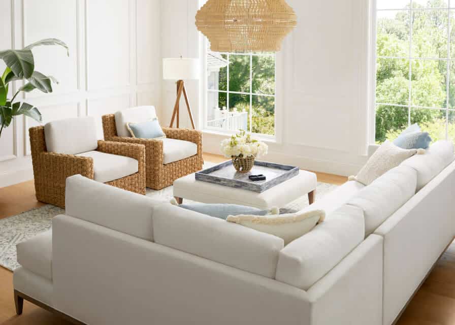 coastal grandmother living room from Serena and Lily