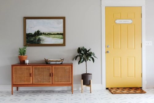 interior door painted with sherwin williams brittlebrush
