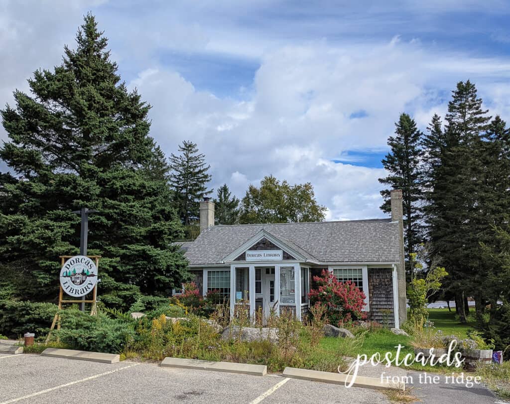 Small library in Dorcas, Maine