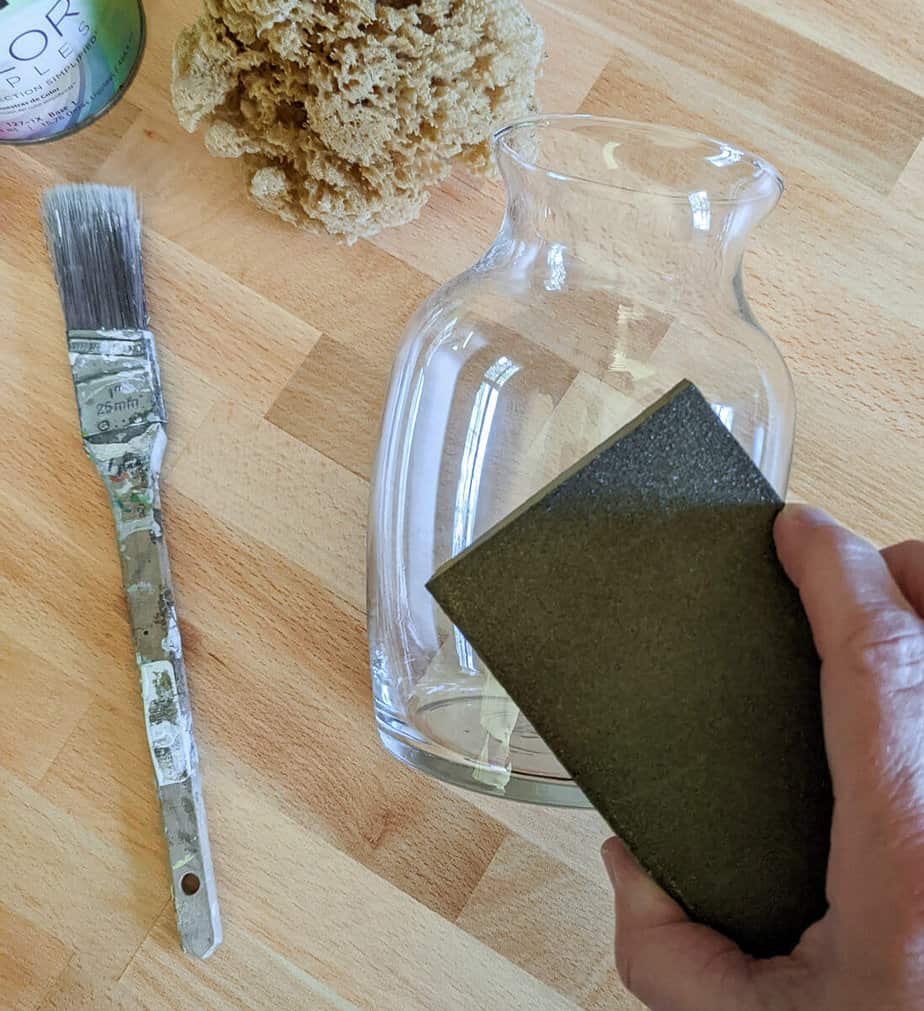 Paint a Glass Vase to Look Like Stoneware Postcards from the Ridge