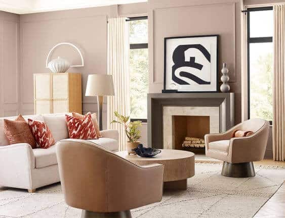 living room with sherwin williams cool beige walls