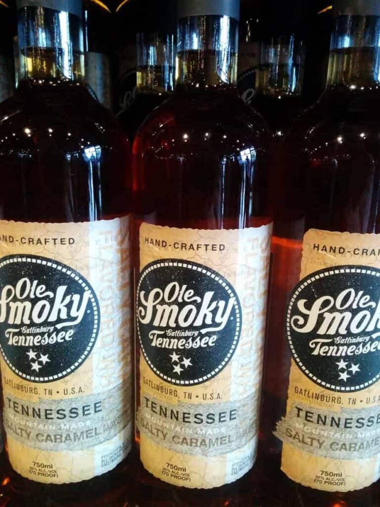 ole smoky salty caramel whiskey bottles